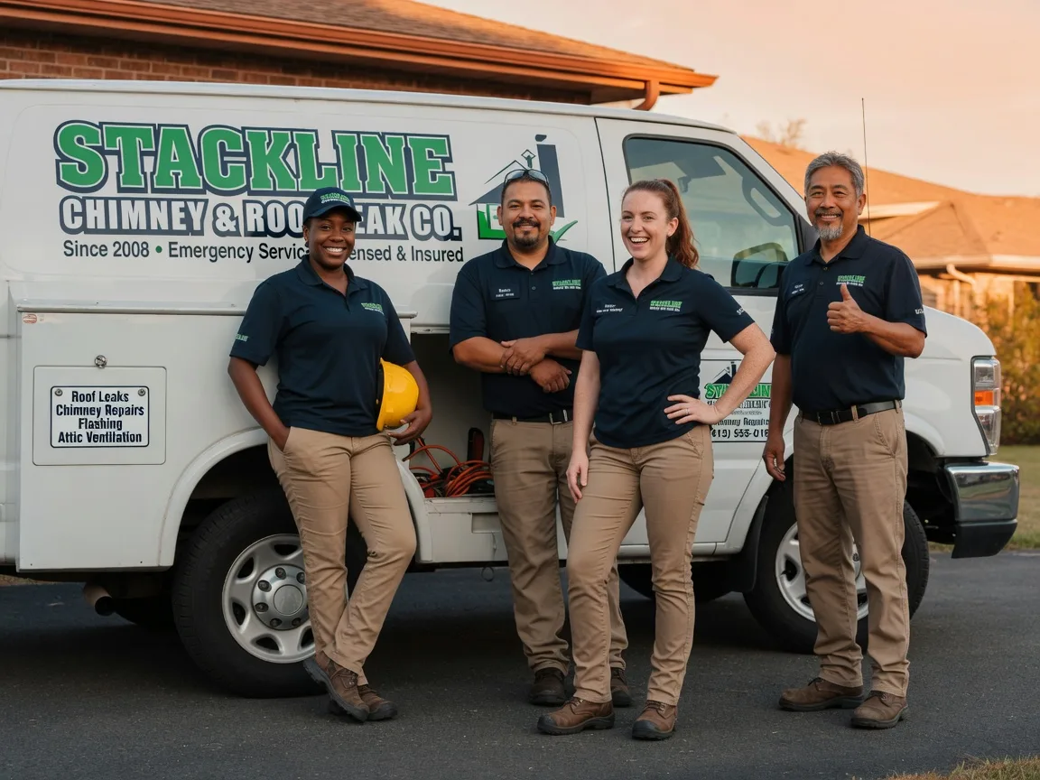 Chimney flashing repair company in Novice, TX